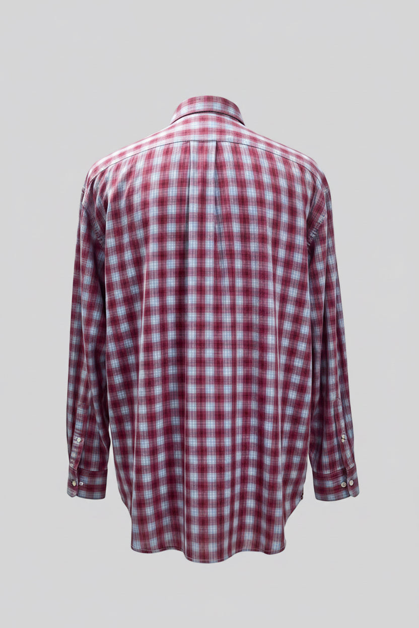 Camisa de botones Vineyard Vines 🐳 con cuadros en color rojo, celeste y blanco Talla XL Entalle Clasico