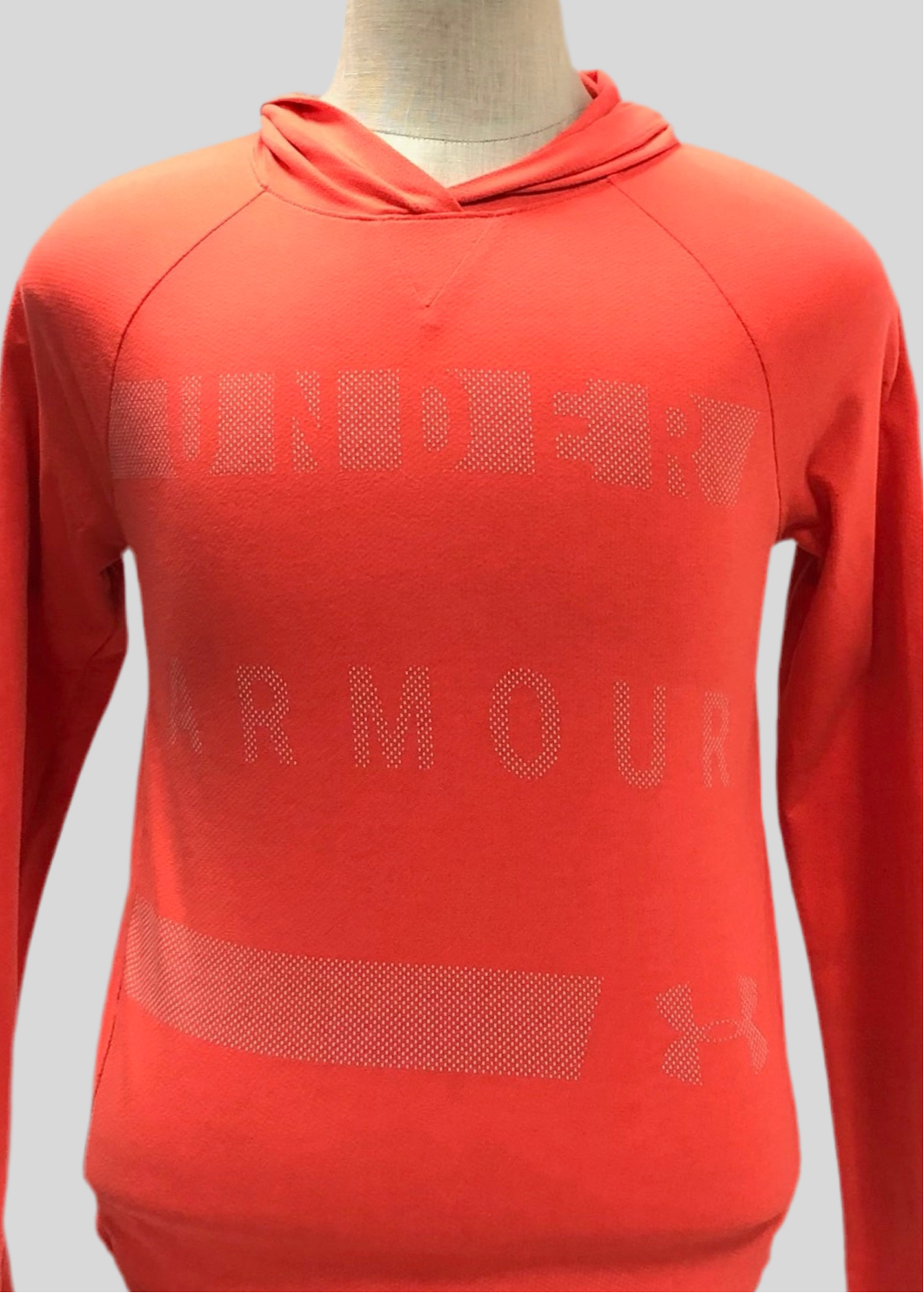 Sudadera Hoodie de mujer Under Armour 🏋🏽 color naranja neon Talla XS