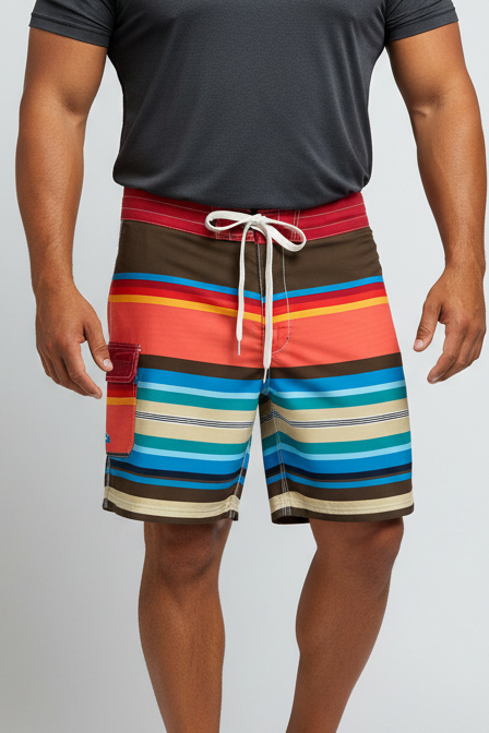 Short de baño Sperry ⛵️con diseño de rayas multicolor Talla L (34)