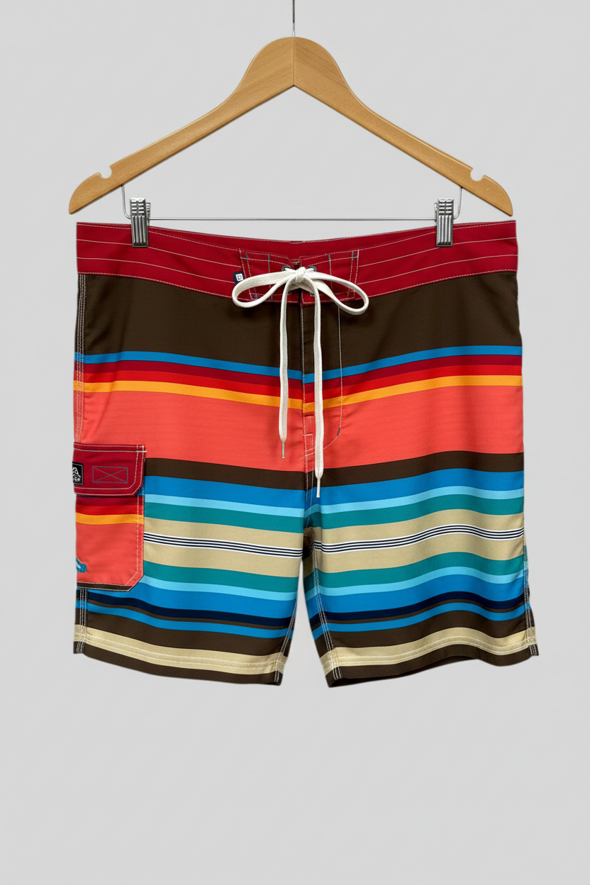 Short de baño Sperry ⛵️con diseño de rayas multicolor Talla L (34)