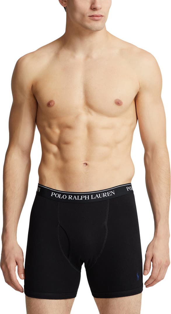 Paquete de 3 Boxer Briefs Polo Ralph Lauren 🏇🏼 Classic Fit Tela algodón stretch color negro Talla XL