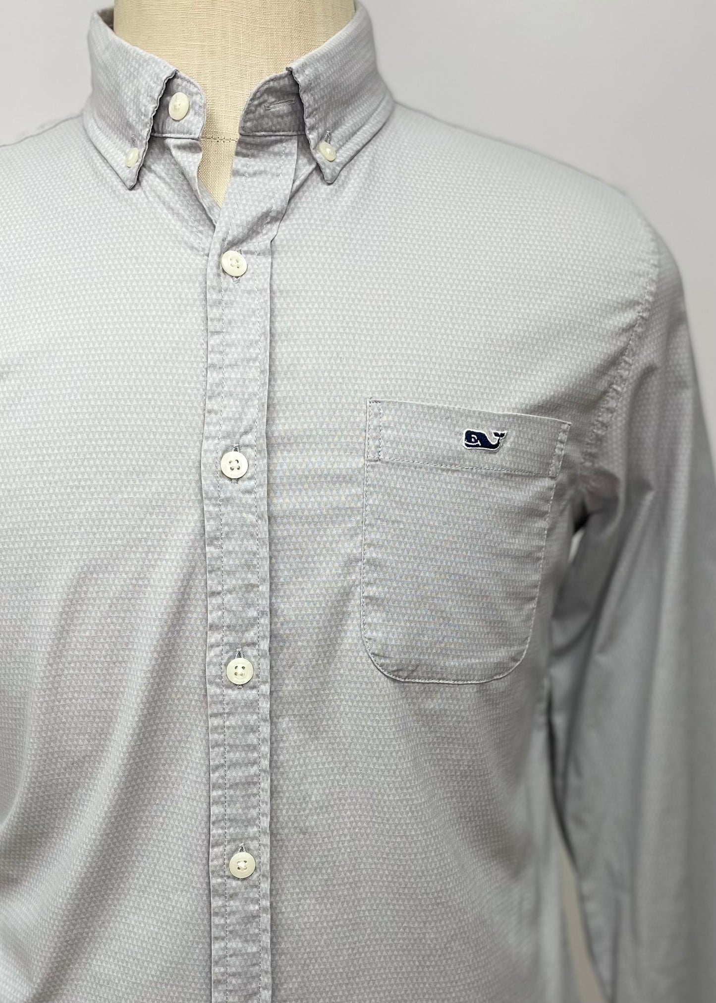 Camisa de cuadros Vineyard Vines 🐳 color gris claro Talla S Entalle Slim Fit