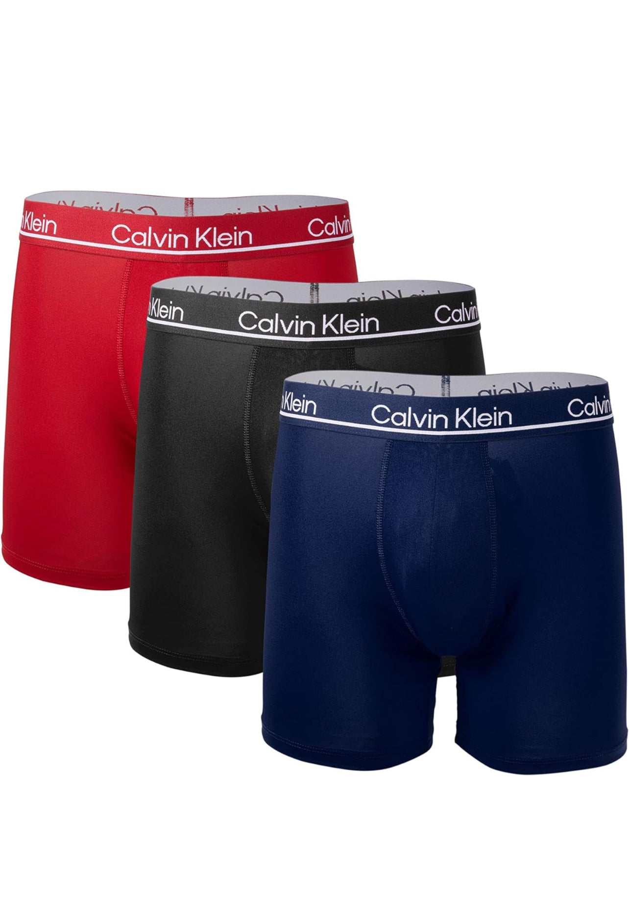 Paquete de 3 Calzoncillos tipo Boxer Calvin Klein de Microfibra - Tela ligera en Talla L