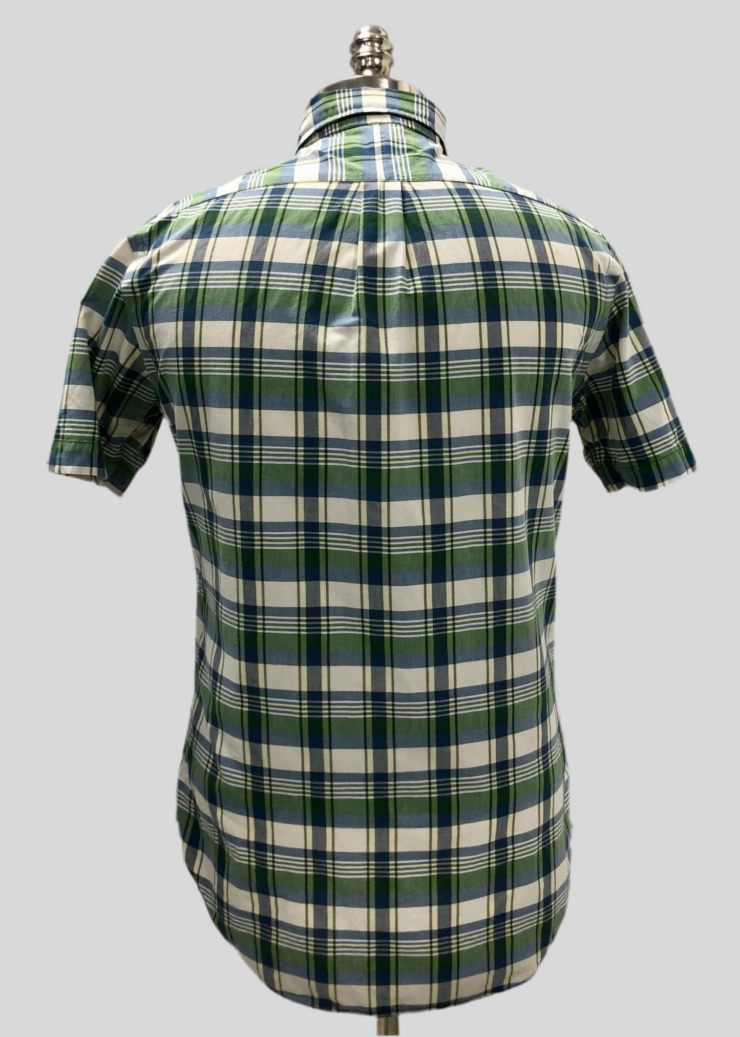 Camisa de botones Polo Ralph Lauren 🏇🏼 de cuadros tartán en color azul, verde y blanco Talla S Entalle Regular