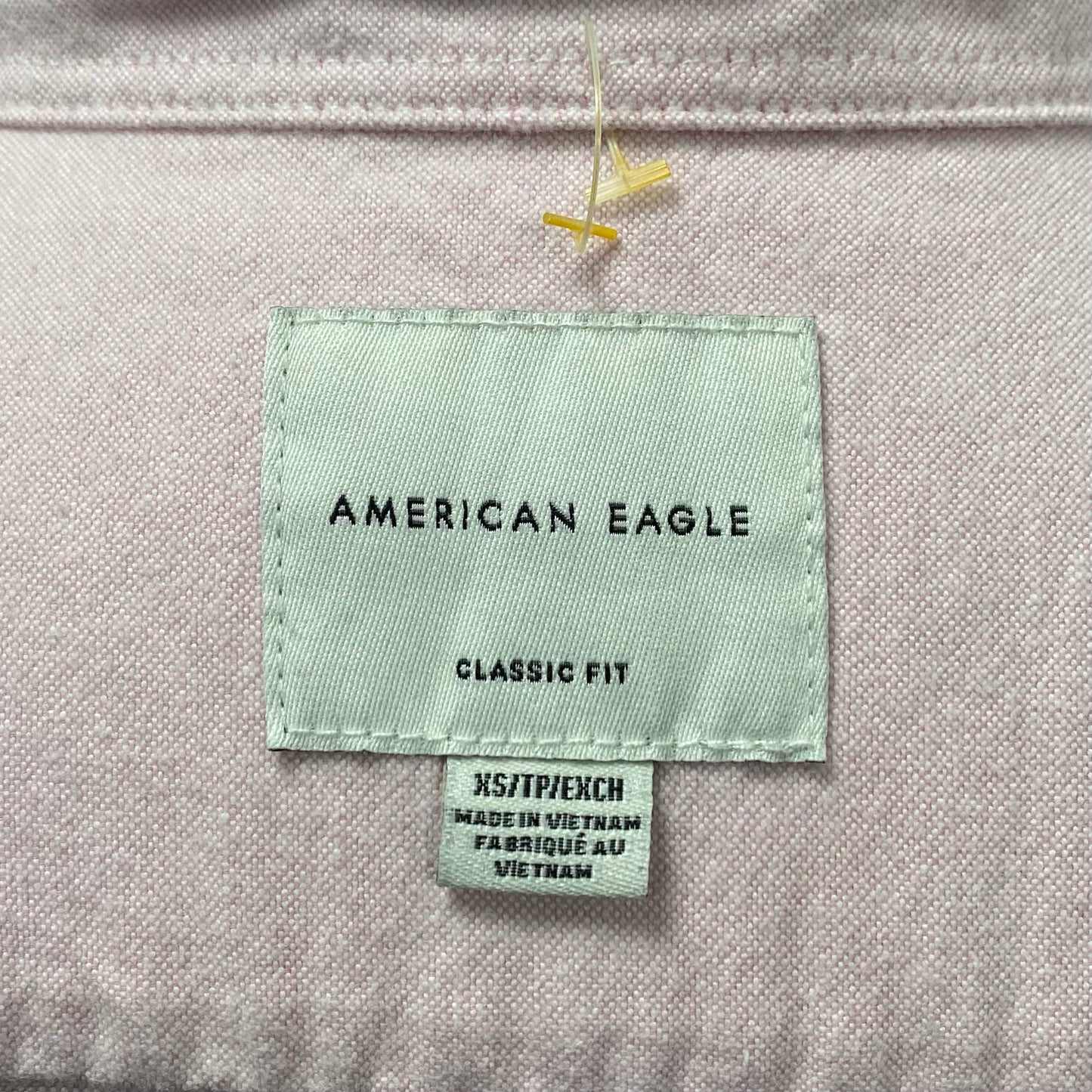 Camisa de botones American Eagle 🦅 Oxford color rosado claro Talla XS Entalle Clásico