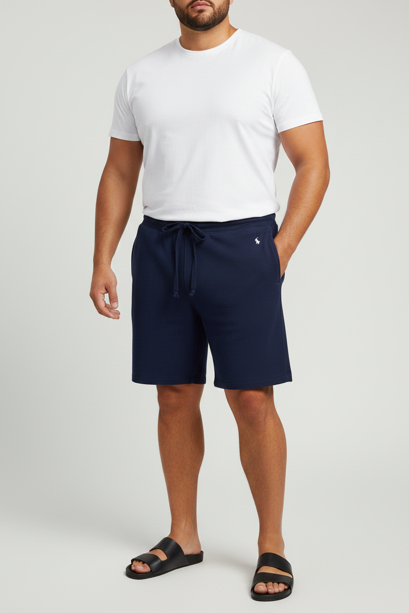 Short Lounge Polo Ralph Lauren 🏇🏼 color azul navy y logo en blanco Talla M