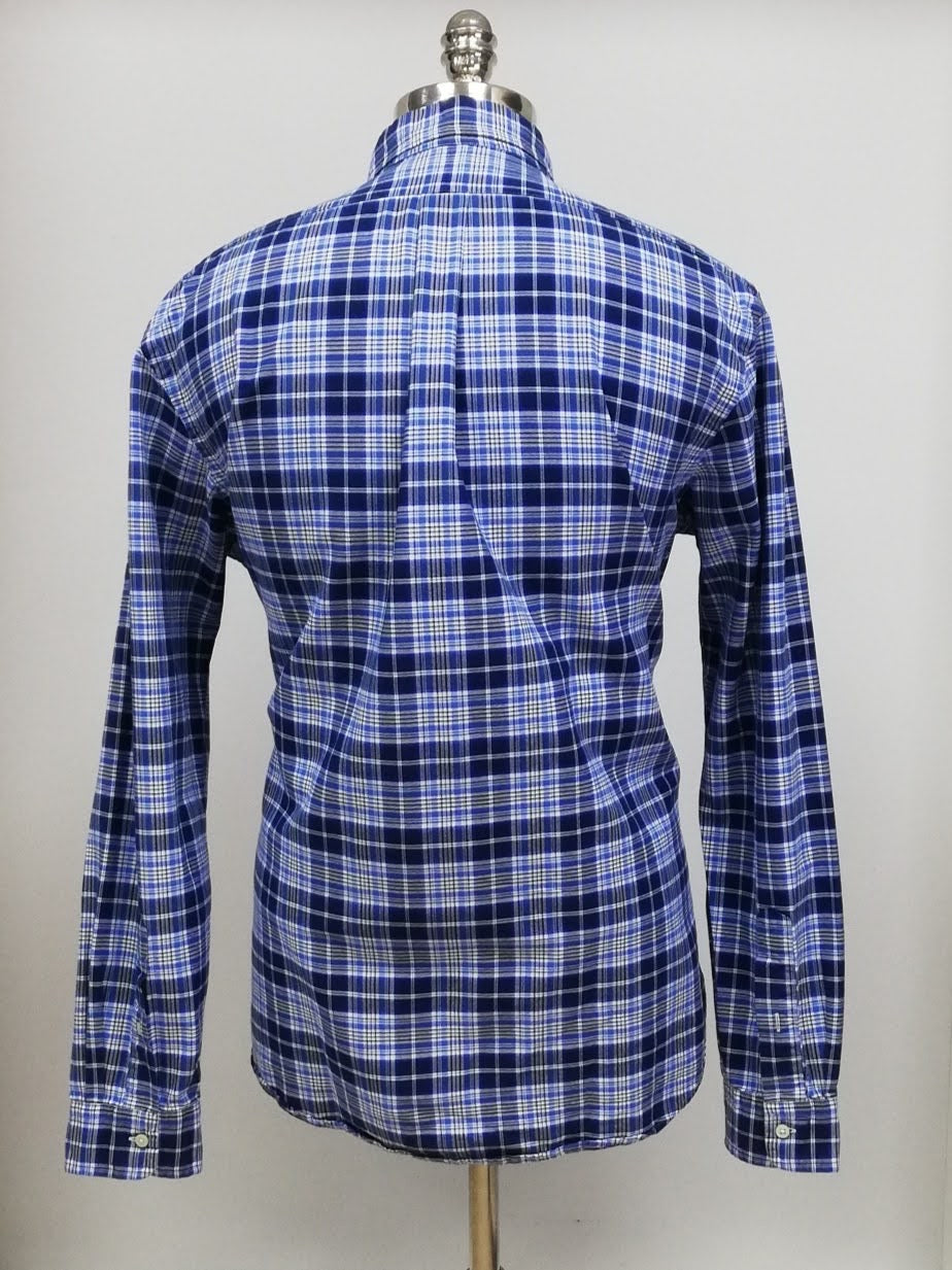 Camisa Polo Ralph Lauren 🏇🏼 Oxford de cuadros en color azul navy, azul y blanco Talla XL Entalle Clásico