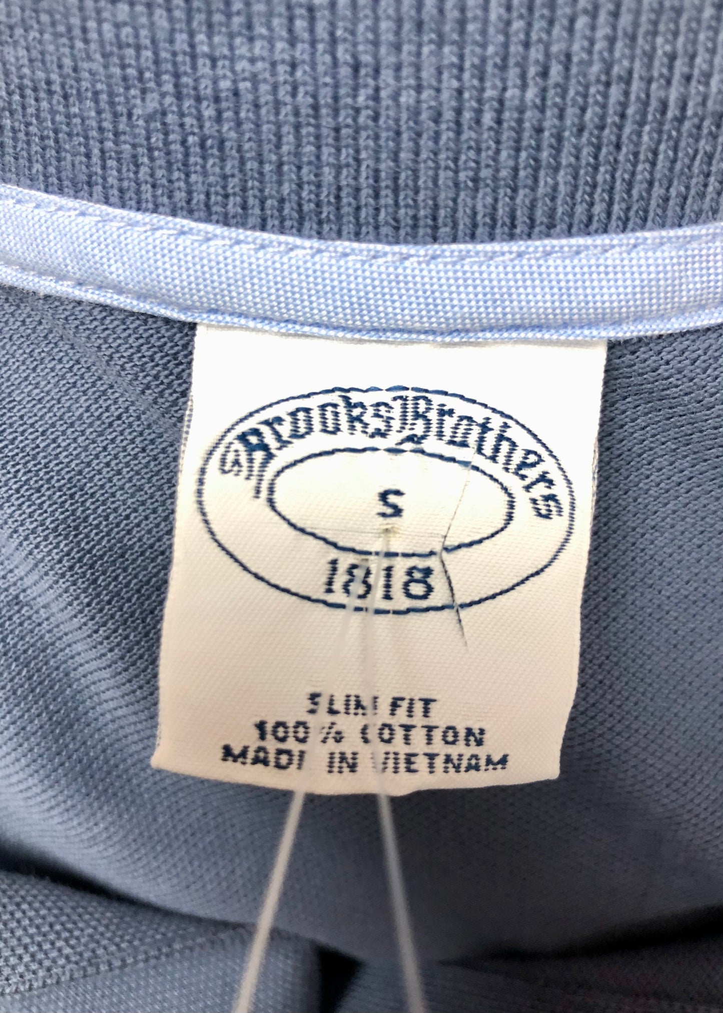 Camiseta Polo Brooks Brothers 🐑 color azul grisáceo Talla S Entalle Slim Fit