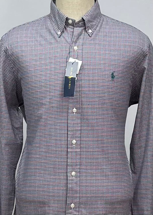 Camisa Polo Ralph Lauren 🏇🏼 con patrón de cuadros multicolor Talla L Entalle Regular