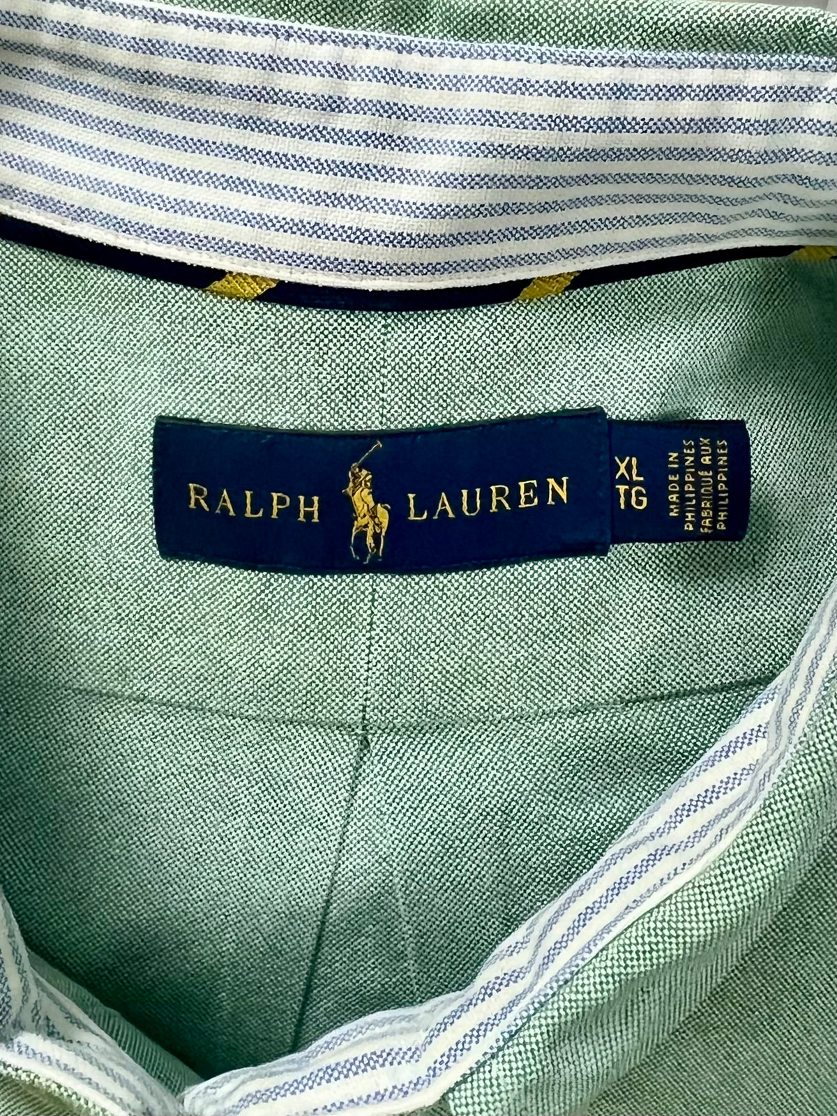 Camisa de botones Polo Ralph Lauren 🏇🏼 Oxford Color verde menta Talla XL Entalle Regular