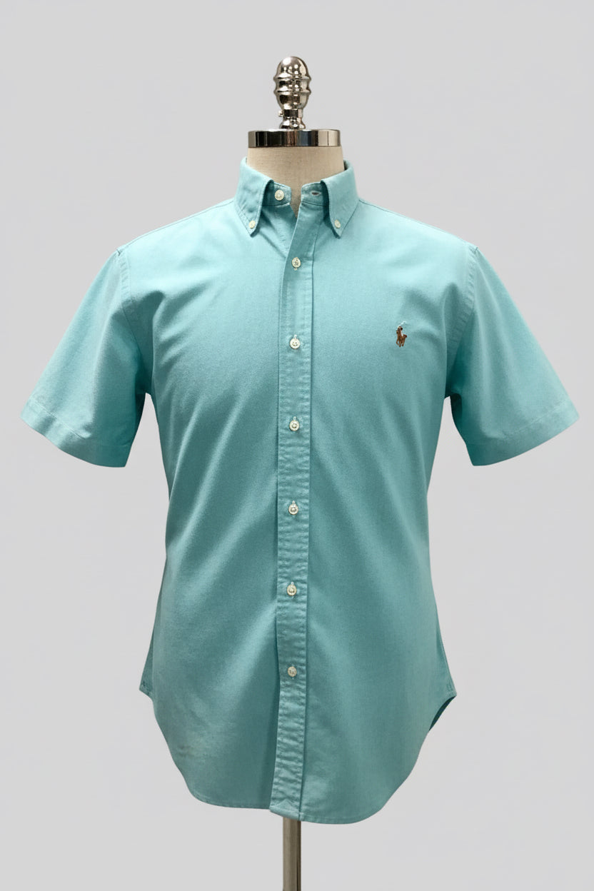 Camisa de botones Polo Ralph Lauren 🏇🏼 Oxford en color turquesa Talla L Entalle Slim Fit