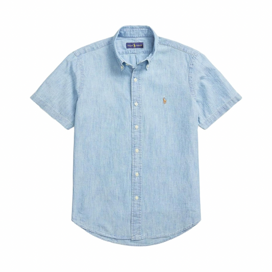Camisa de botones Polo Ralph Lauren 🏇🏼 de jeans en color Celeste Talla XL Entalle Clásico