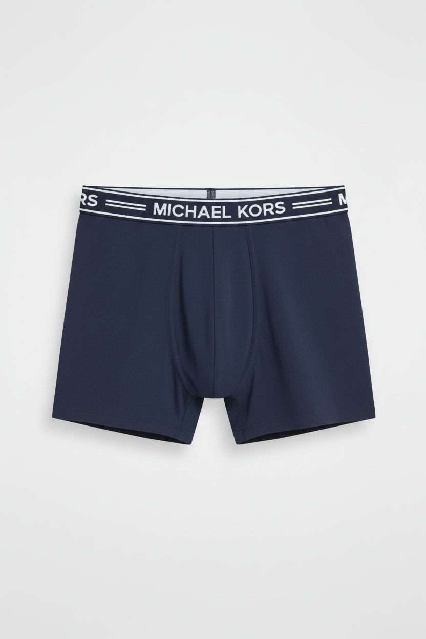 Boxers Briefs Michael Kors color azul navy, gris claro y gris con rayas Talla S