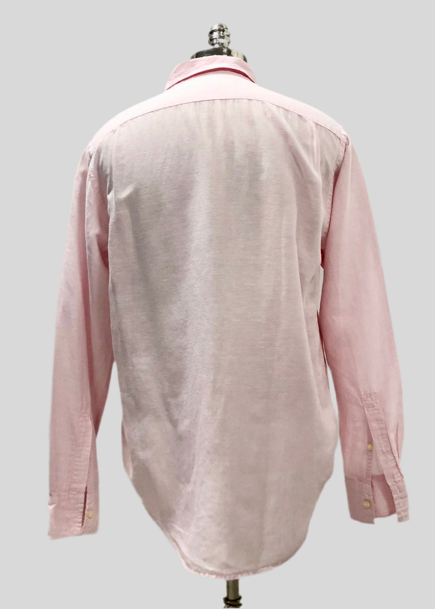 Camisa de botones Michael Kors 🇺🇸 De lino en color rosado claro Talla M Entalle Regular