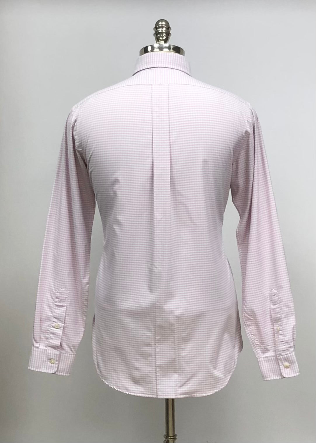 Camisa Polo Ralph Lauren 🏇🏼 color blanco con patron de cuadros rosado claro Talla M Entalle Clásico