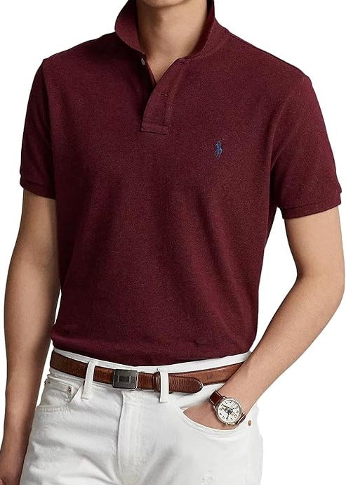 Camiseta Polo Ralph Lauren 🏇🏼 color rojo oscuro Talla M y XL Entalle Clásico