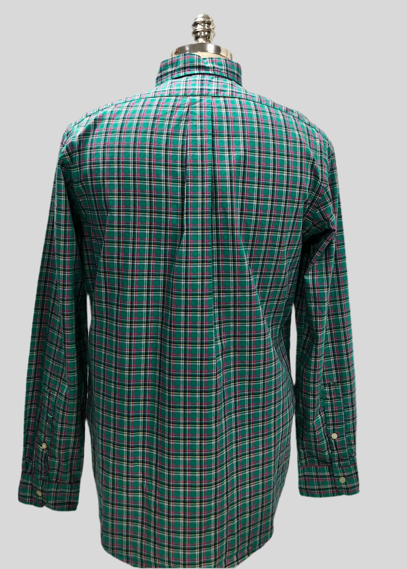 Camisa de botones Polo Ralph Lauren 🏇🏼 de cuadros verde, rosado y blanco Talla M Entalle Regular