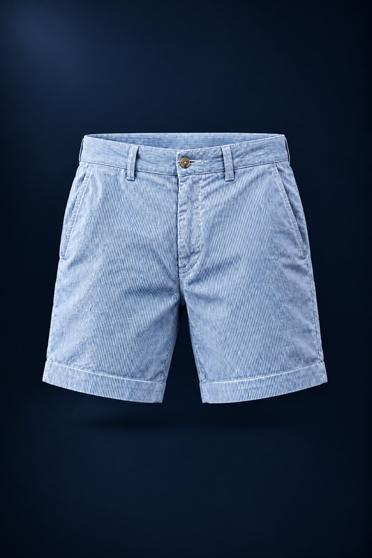 Short Casual Polo Ralph Lauren🏇 con patron de rayas en color azul y blanco talla 32