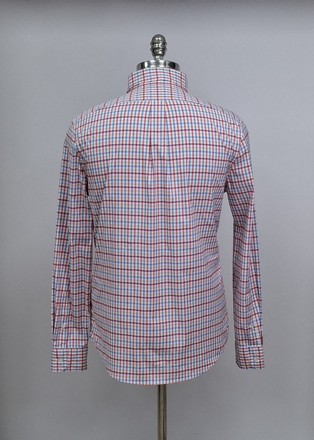 Camisa de botones Vineyard Vines 🐳 color blanco de cuadros en color naranja, celeste y rojo Talla M Entalle Slim Fit