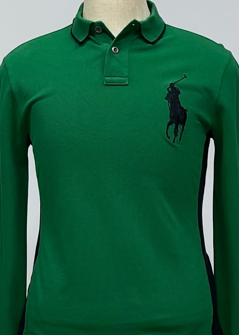 Camiseta Polo Ralph Lauren 🏇🏼 Big Pony en color verde Talla M Entalle Custom Fit