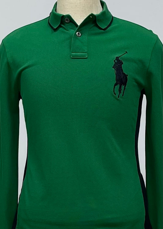 Camiseta Polo Ralph Lauren 🏇🏼 Big Pony en color verde Talla M Entalle Custom Fit