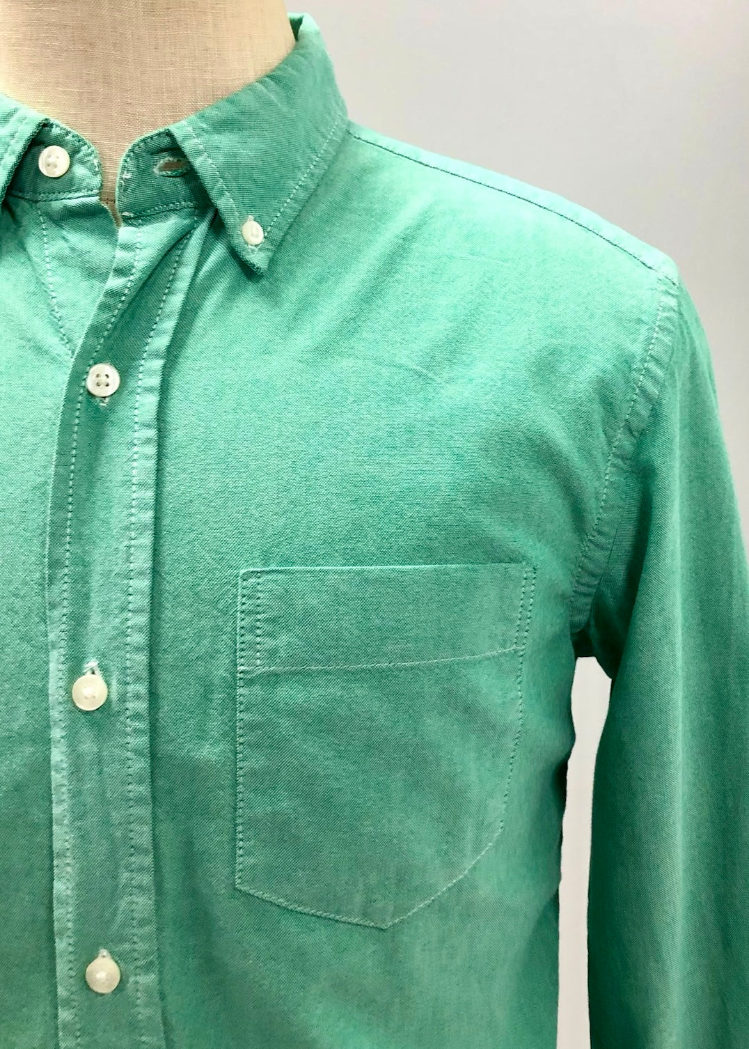 Camisa de botones GAP Oxford color verde Talla M Entalle Slim Fit
