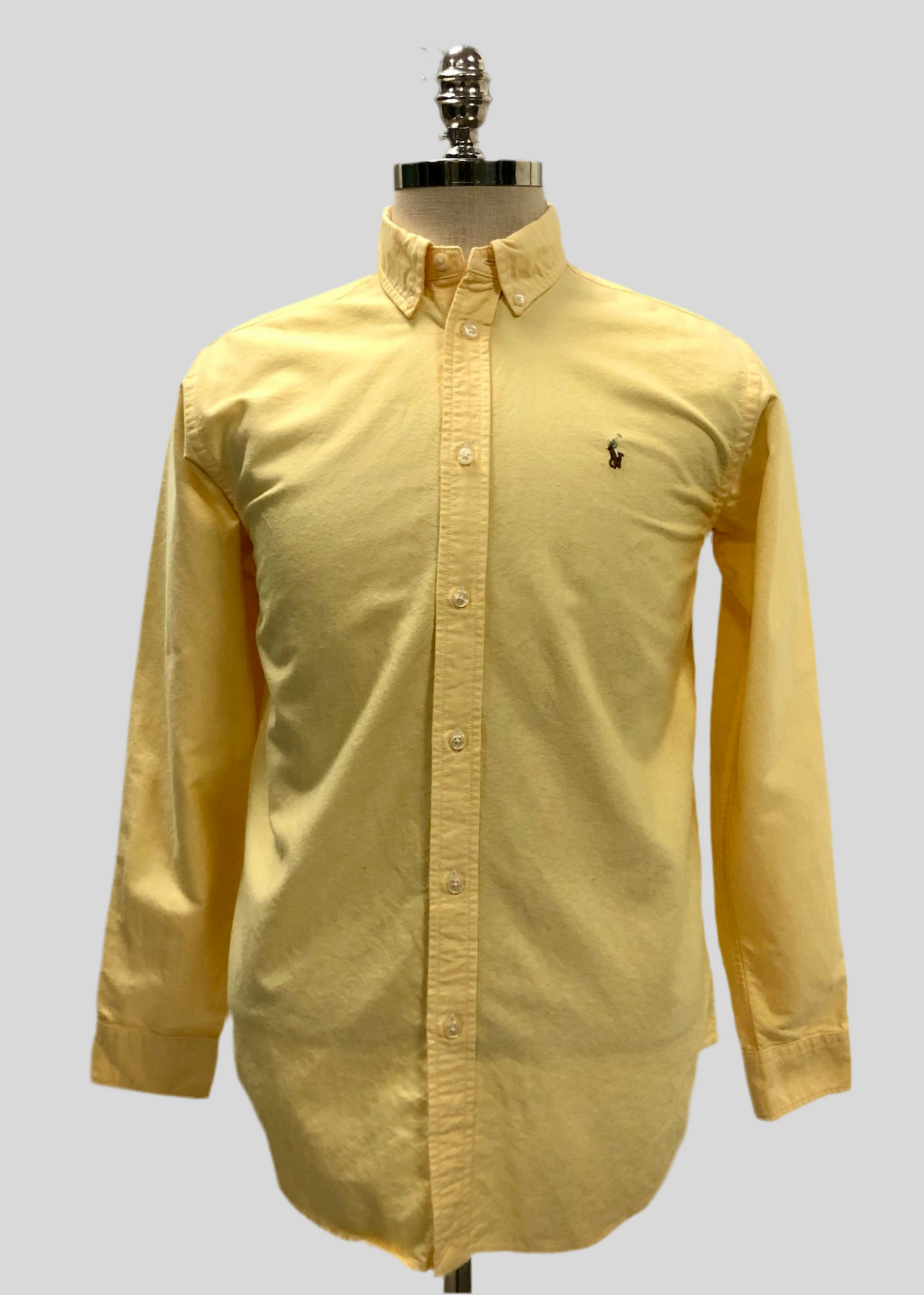 Camisa de niño Polo Ralph Lauren 🏇🏼 Oxford en color amarillo Talla XL Entalle Regular