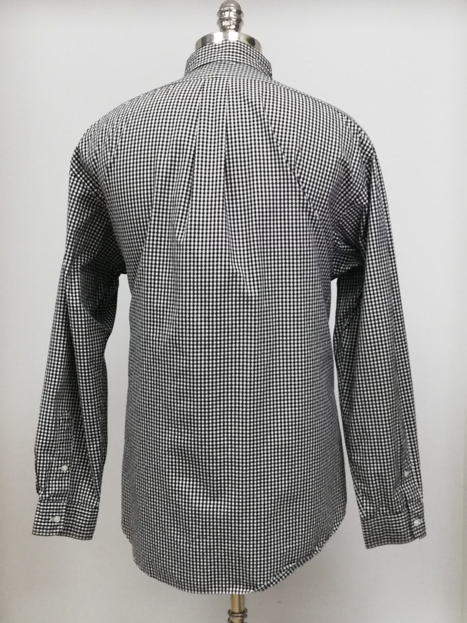 Camisa Polo Ralph Lauren 🏇🏼 con patron de cuadros gingham en negro y blanco Talla XL Entalle Clasico (ver descripción)