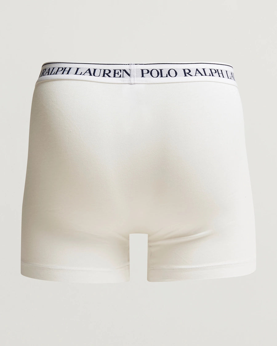 Paquete de 3 Boxer Briefs Polo Ralph Lauren 🏇🏼 Classic Fit Tela algodón stretch color blanco Talla L