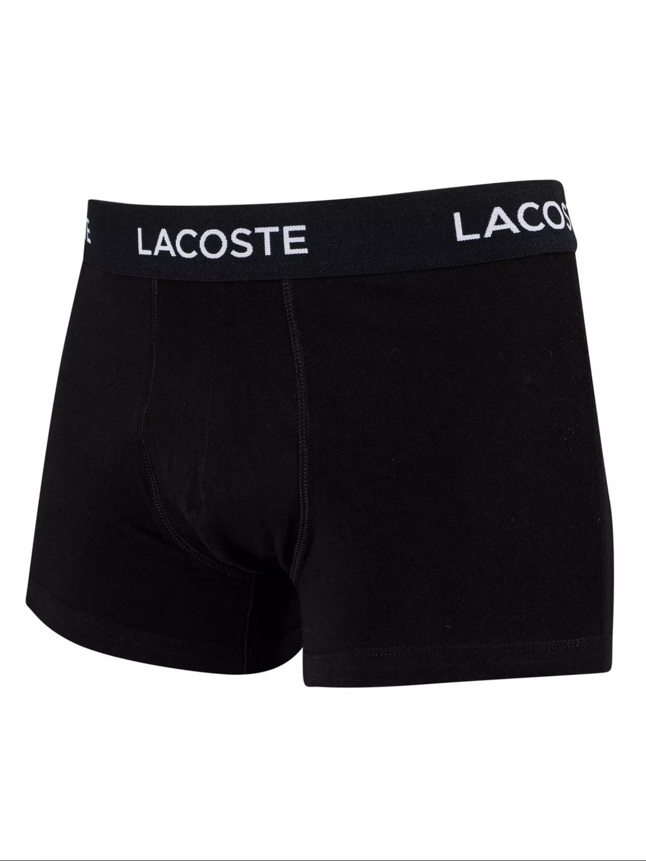 Paquete de 5 Boxer Briefs Lacoste 🐊 Tela algodón stretch color negro Talla M