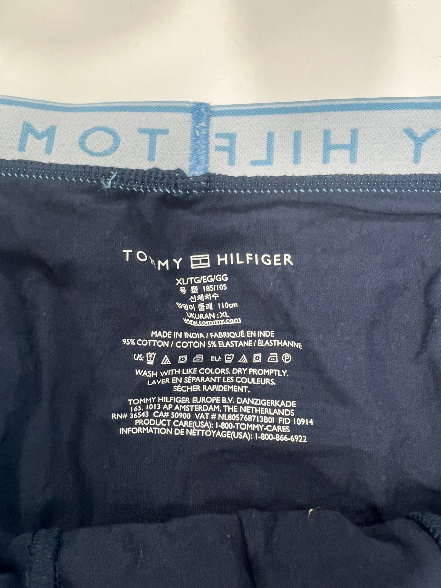 Boxer Briefs Tommy Hilfiger 🇺🇸  Tela algodón stretch color azul navy Talla XL