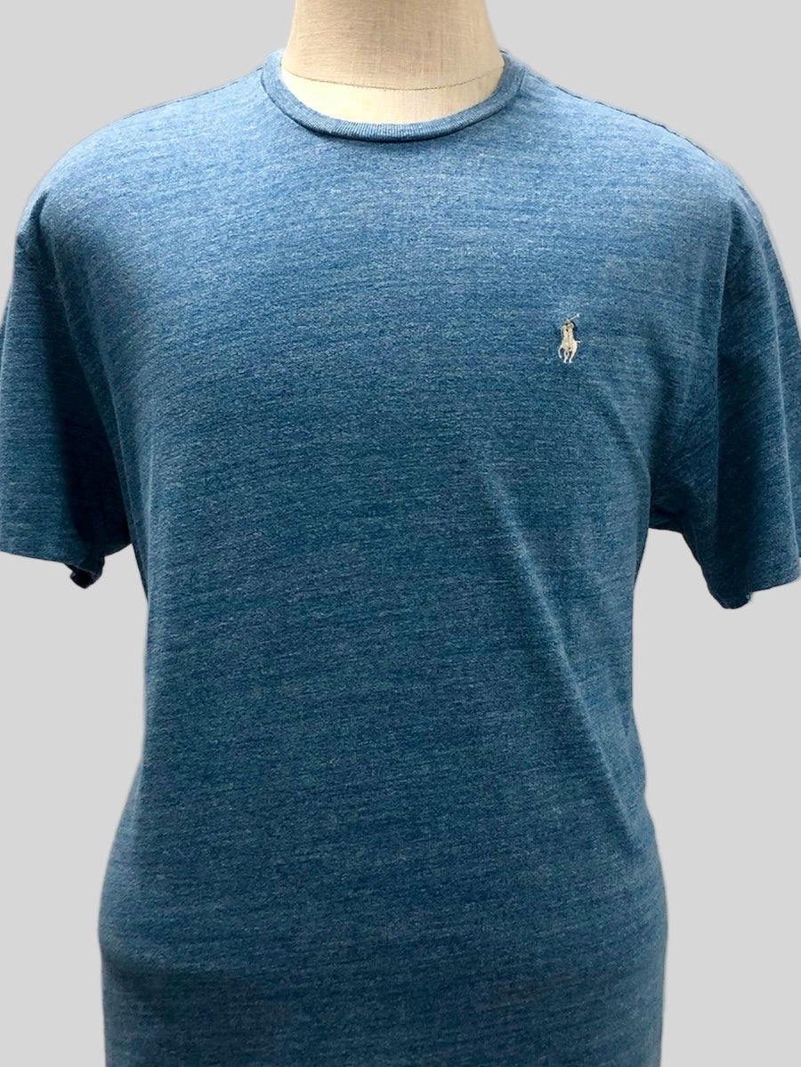 Camiseta cuello redondo Polo Ralph Lauren 🏇🏼 color celeste grisáceo Talla Large