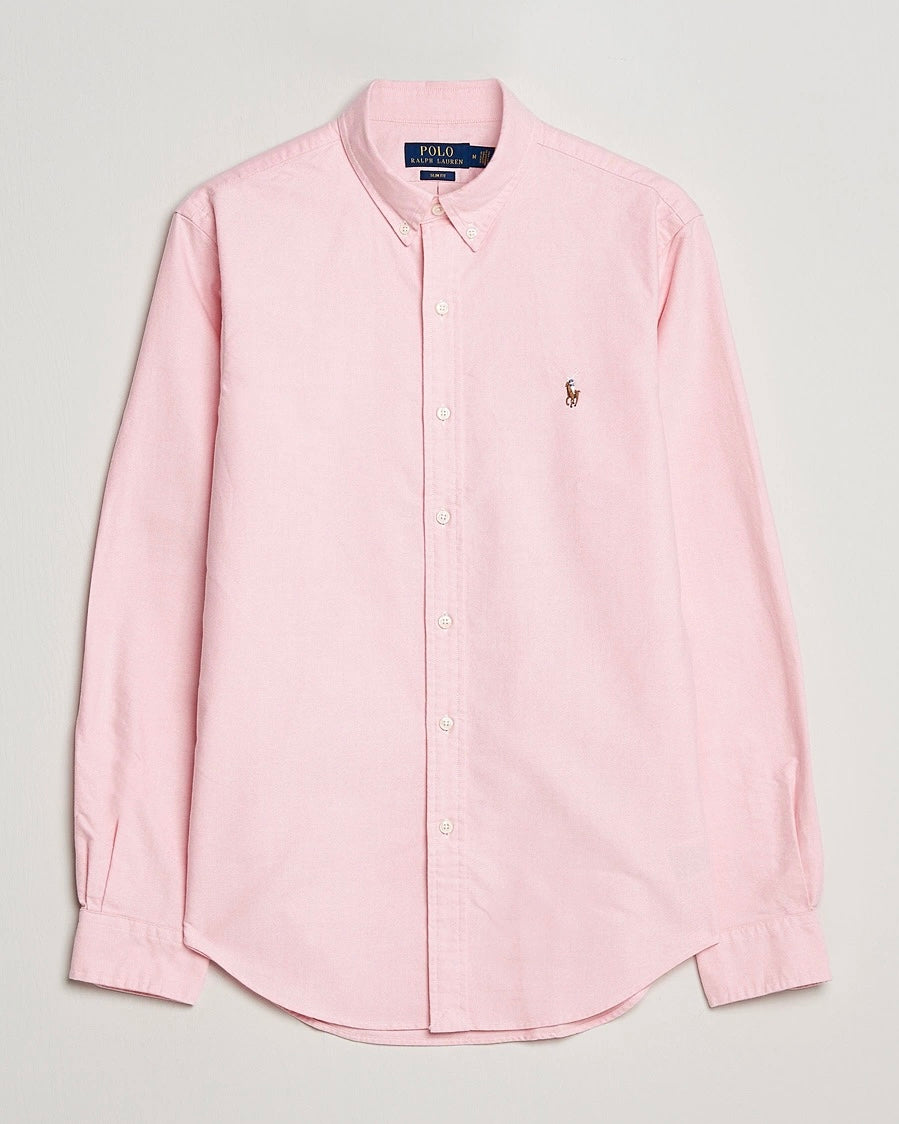 Camisa de botones Polo Ralph Lauren 🏇🏼 Oxford en color rosado claro Talla S Clásico