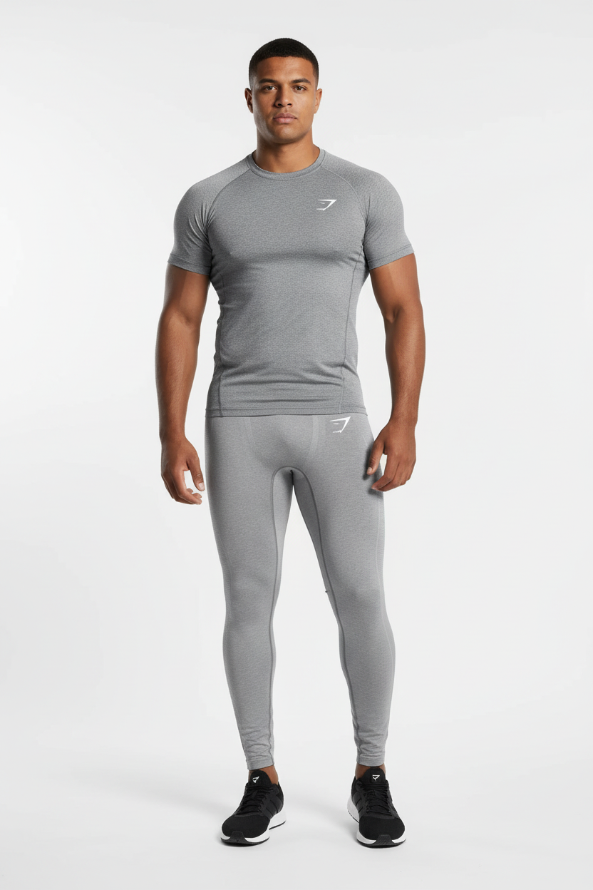 Mallas de entrenamiento Gymshark 🏋🏽 para hombre en Color gris y cintura en negro Talla L
