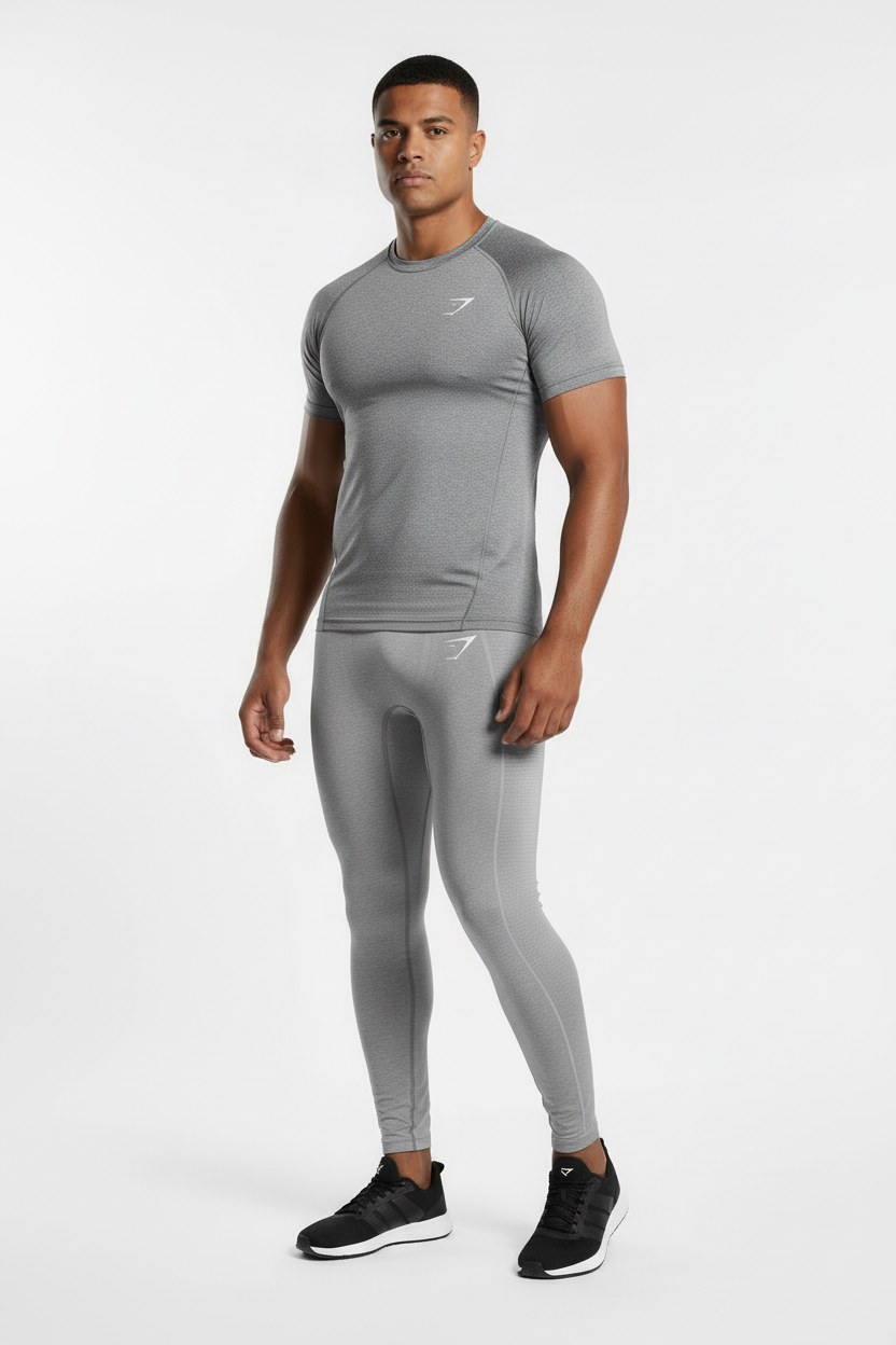 Mallas de entrenamiento Gymshark 🏋🏽 para hombre en Color gris y cintura en negro Talla L