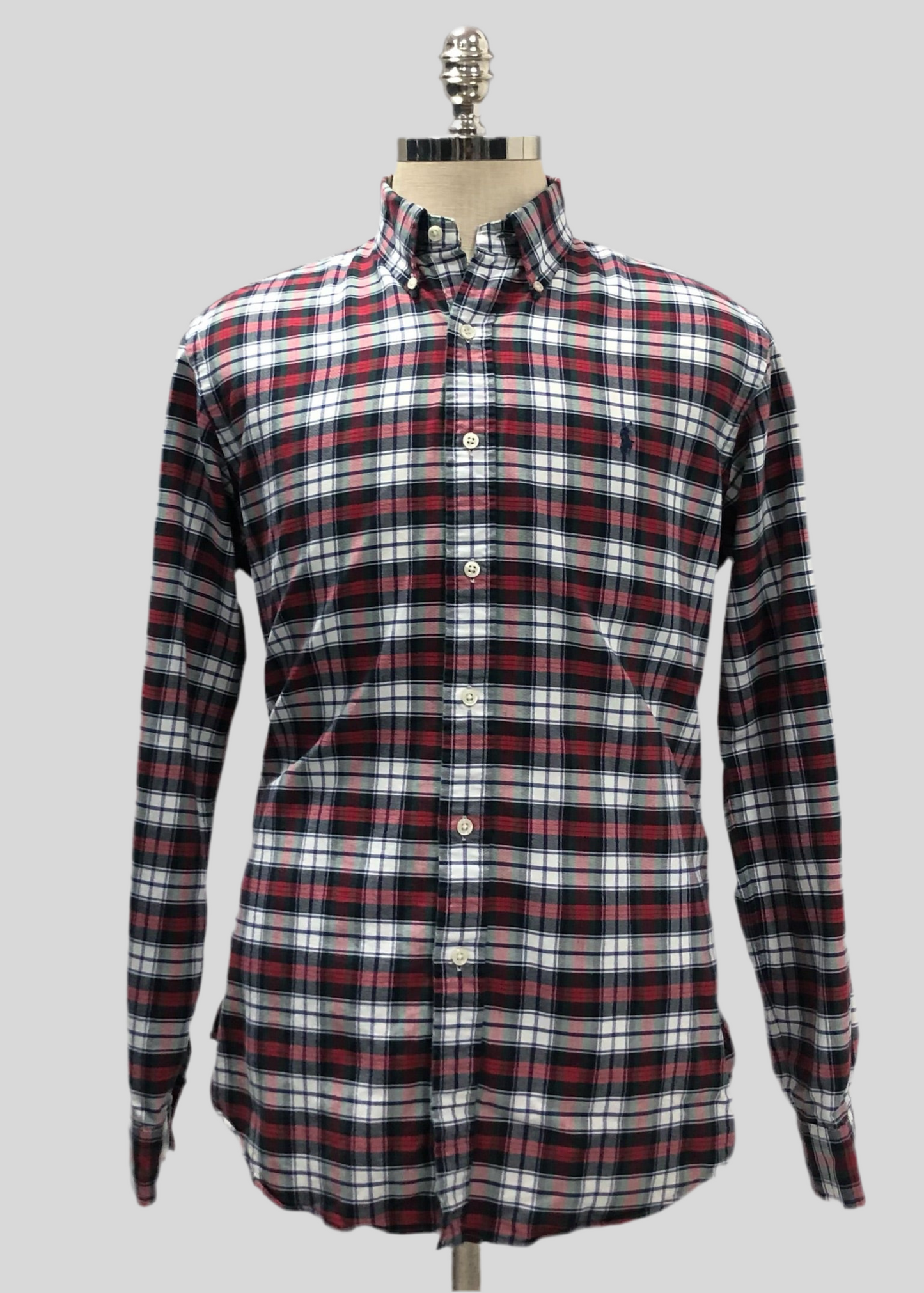 Camisa de botones Polo Ralph Lauren 🏇🏼 de cuadros tartán en color rojo, verde, azul navy y blanco Talla L Entalle Custom Fit (ver descripción)