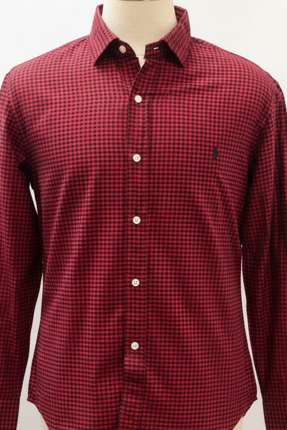 Camisa de botones Polo Ralph Lauren 🏇🏼 de cuadros gingham rojo y negro Talla XL Entalle Regular