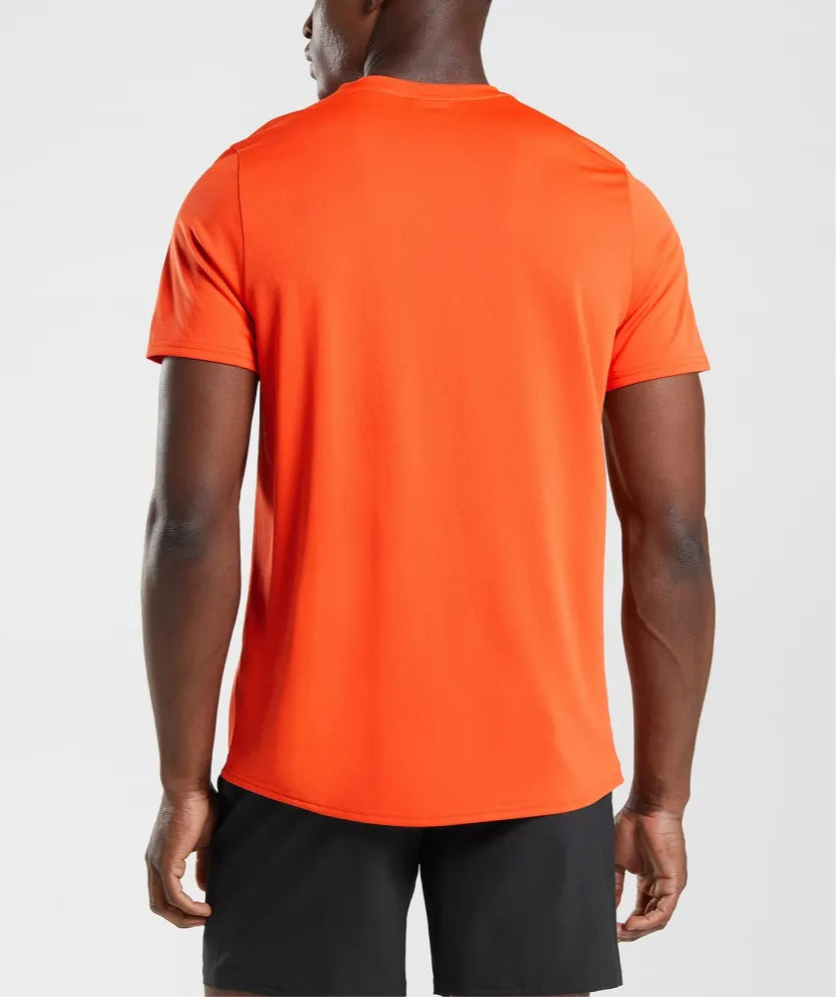 Camiseta de entrenamiento cuello redondo Gymshark 🏋🏽 color naranja manga corta Talla M