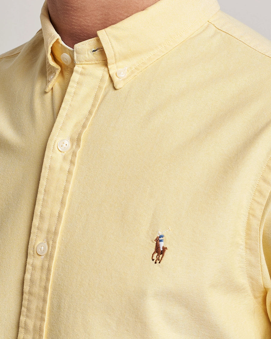 Camisa de botones Polo Ralph Lauren 🏇🏼 Oxford en color amarillo claro Talla M Entalle Regular