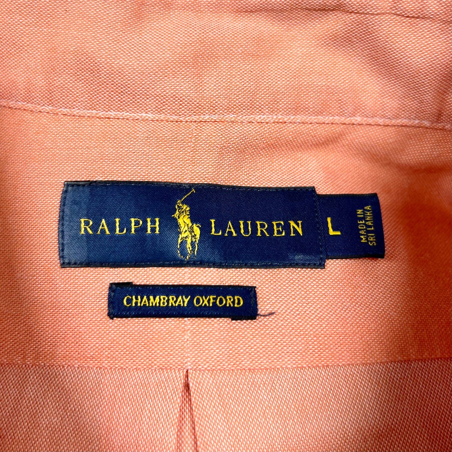 Camisa de botones Polo Ralph Lauren 🏇🏼  en color salmon Talla L Entalle Regular
