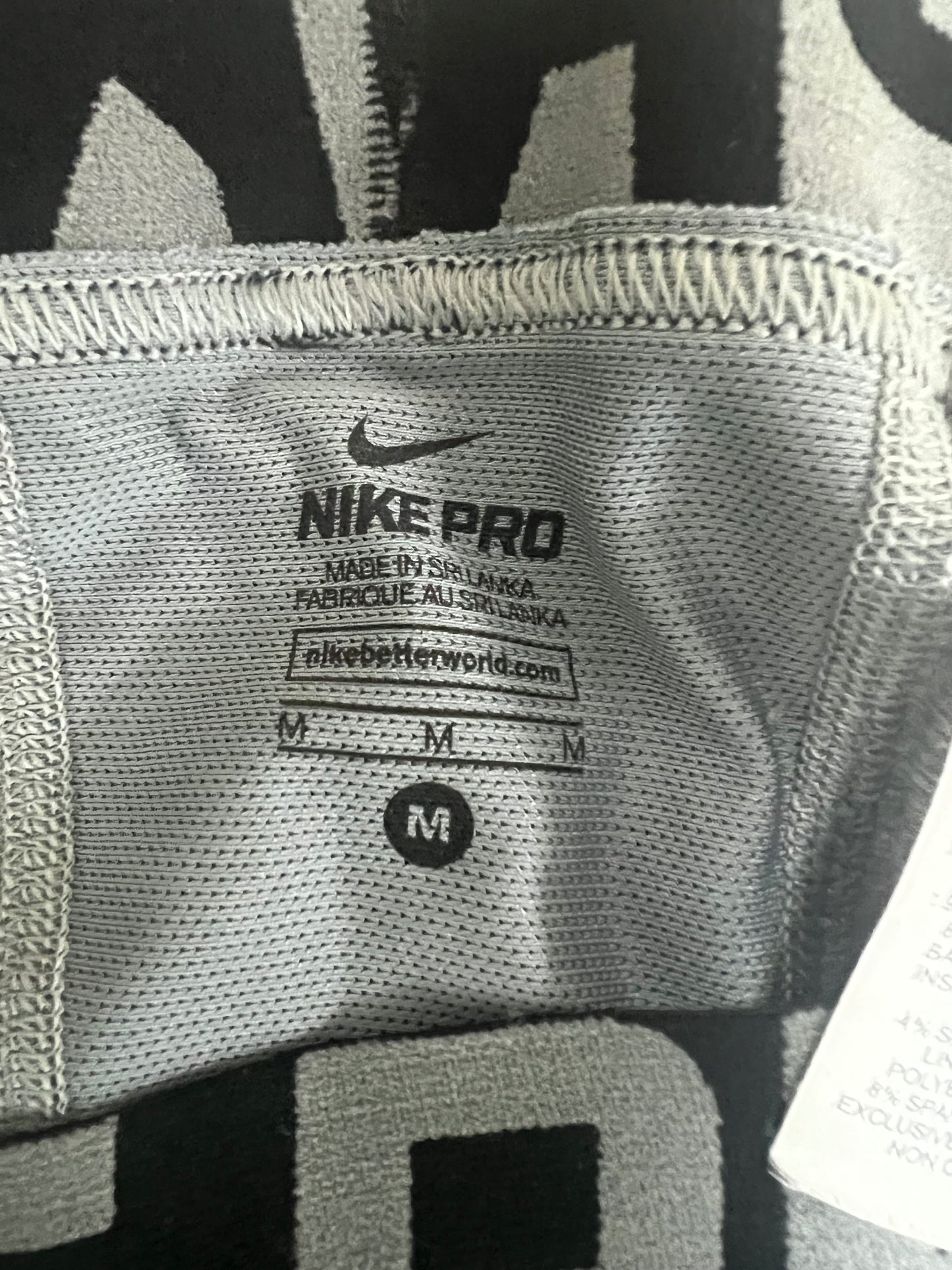 Malla de entrenamiento licra Nike ✔️ Pro Dri-FIT de 3/4 de largo para hombre en Color gris y cintura en negro Talla M