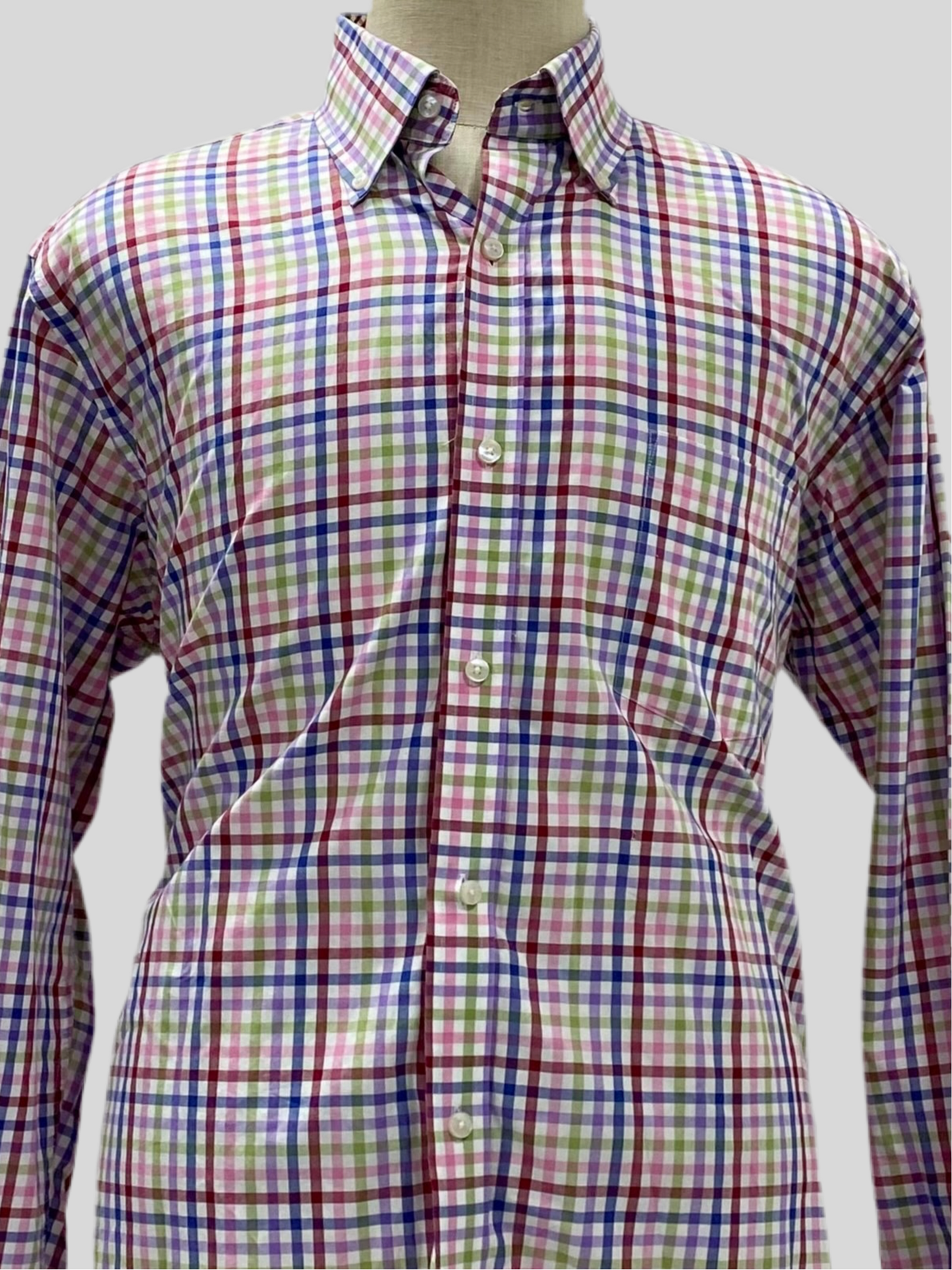 Camisa de botones TailorByrd 🦩 Con patrón de cuadros multicolor Talla XL Entalle Regular