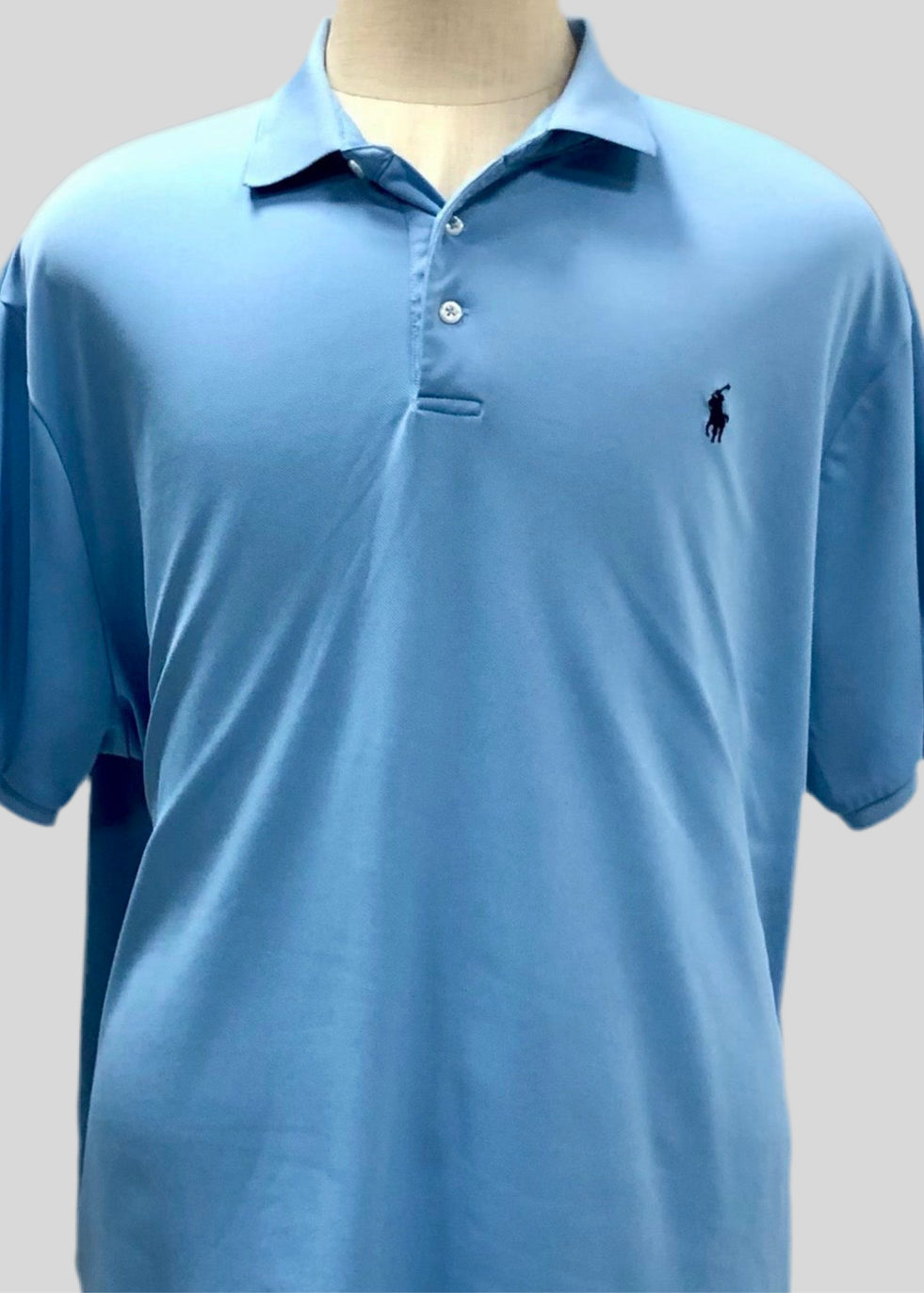 Camiseta Polo Ralph Lauren 🏇🏼 Tela performance color celeste Talla XXL Entalle Regular