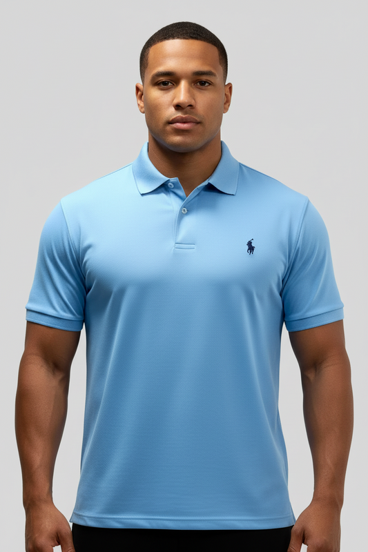 Camiseta Polo Ralph Lauren 🏇🏼 Tela performance color celeste Talla XXL Entalle Regular