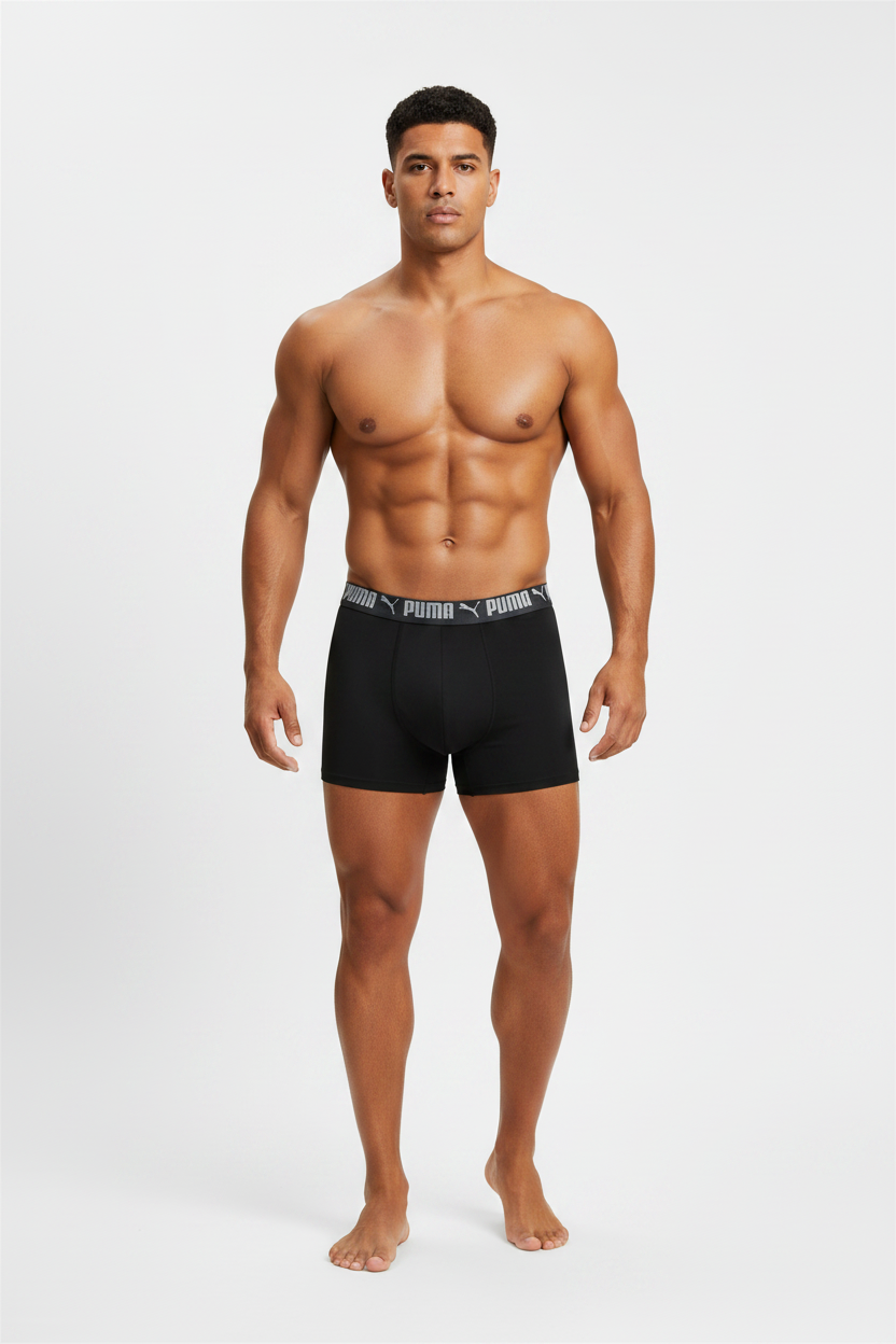 Boxers Briefs Puma 🐆 Tela Performance color Negro Talla L