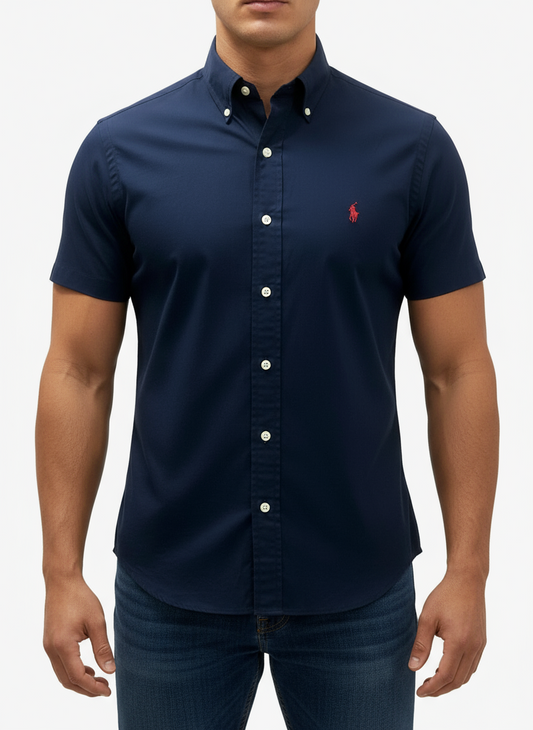 Camisa de botones Polo Ralph Lauren 🏇🏼 en color azul navy Talla M Entalle Custom