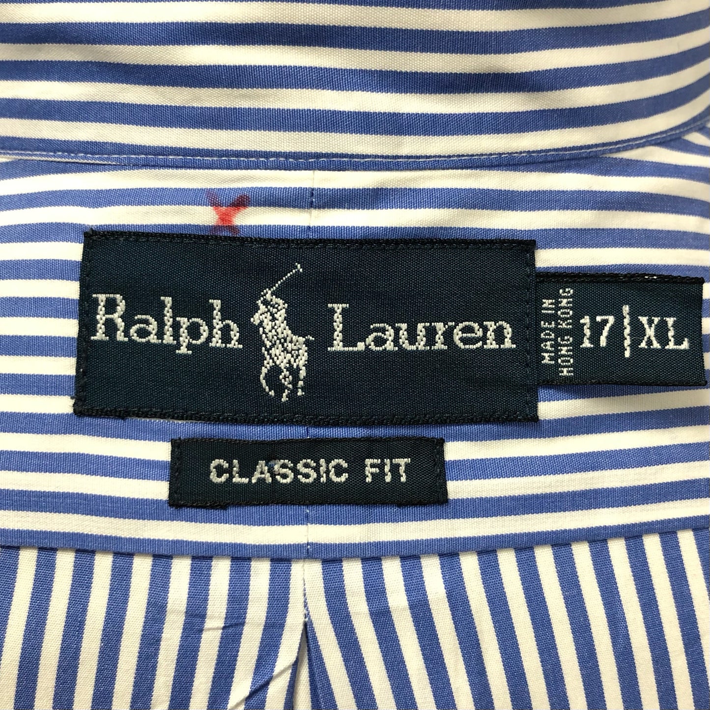 Camisa de botones Polo Ralph Lauren 🏇🏼 con patron de rayas en color azul y blanco Talla XL Entalle Clásico