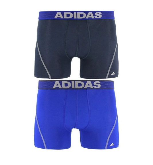 Combo de 2 Boxers Briefs Adidas Tela Performance Microfibra color azul navy y azul Talla M