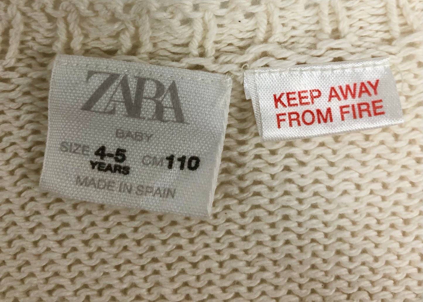 Cárdigan de niña Zara 🇪🇸 Color crema claro Talla 4