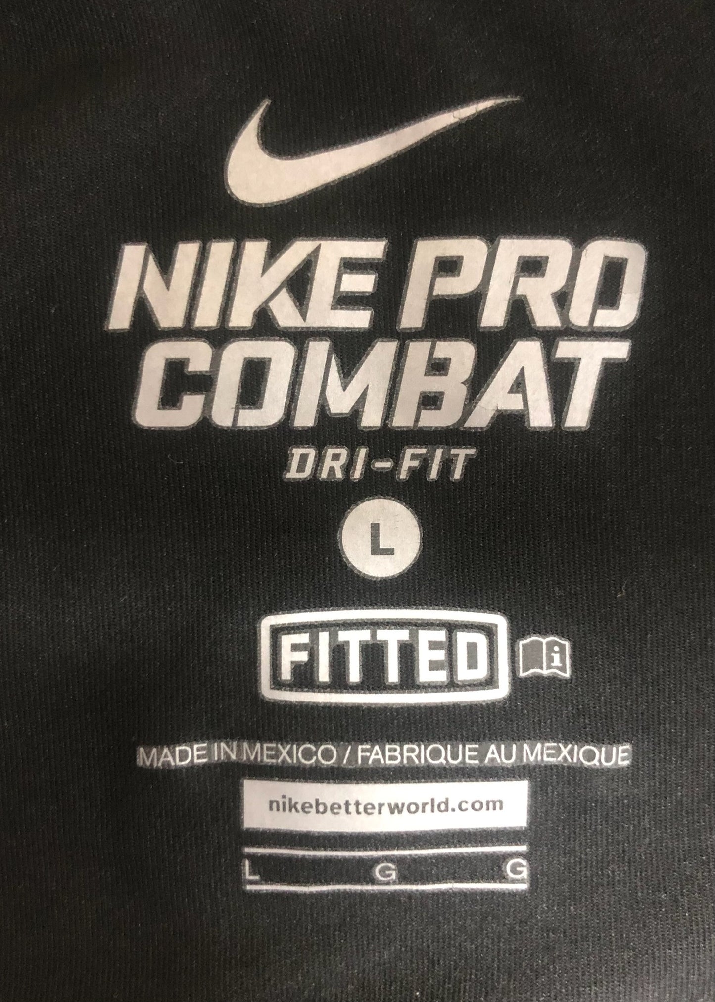 Camiseta de compresión Nike ✔️ color negro y logo en gris Talla L